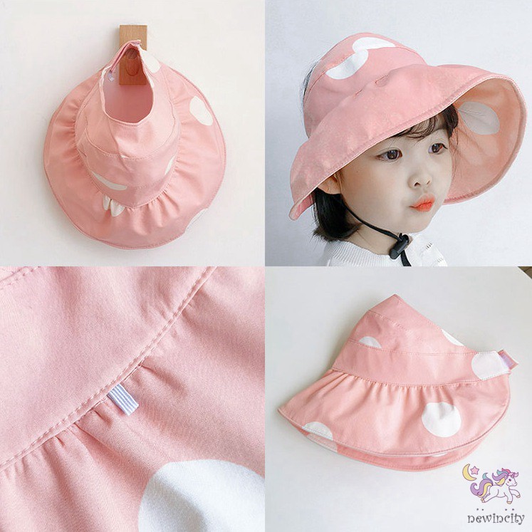 Mũ vành họa tiết chấm bi xinh xắn cho bé