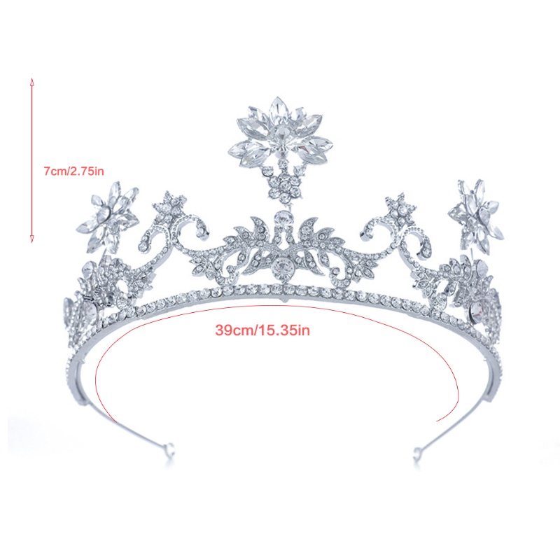 Cài Tóc Hình Vương Miện Đính Đá Lấp Lánh Sang Trọng