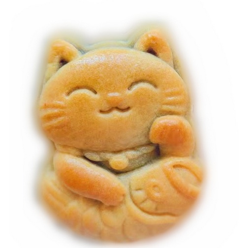 Khuôn bánh trung thu bánh đậu xanh -Mèo thần tài 50gr Mã sản phẩm C6