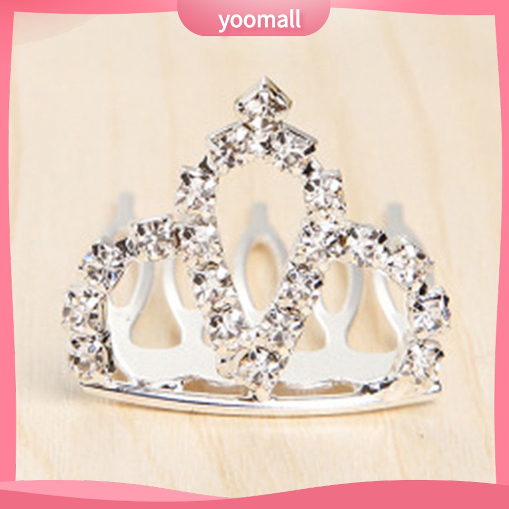 Kẹp tóc hình vương miện đính đá xinh xắn dành cho bé gái