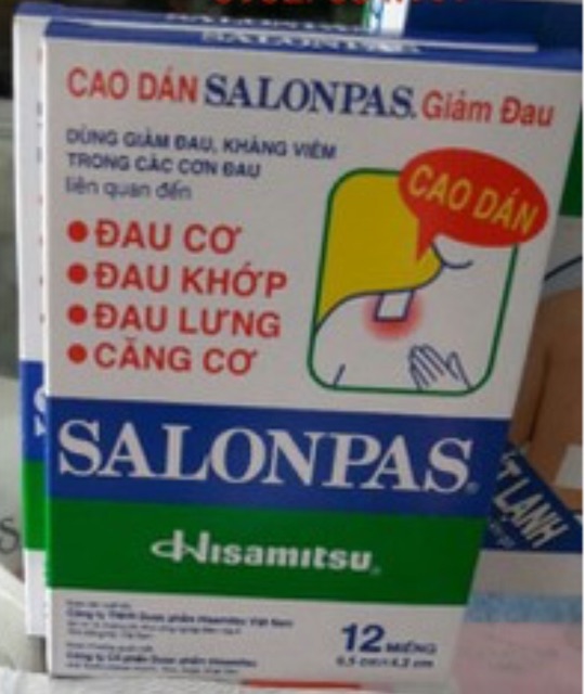 Gói  Salonpas 10 miếng - Hộp 20 miếng