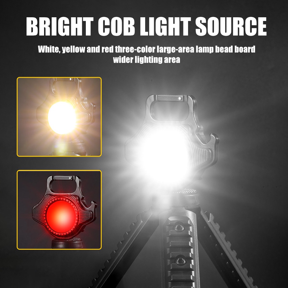 ✨Đèn Pin✨Đèn Led COB Mini Siêu Sáng 3 Chế Độ Ánh Sáng Trắng Vàng/ Đỏ Mang Đi Cắm Trại Tiện Dụng