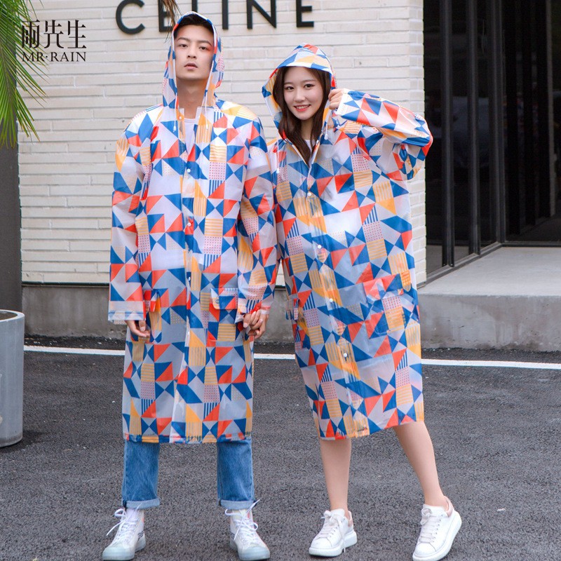 Thời Trang Áo Mưa Có Túi Tiện Lợi Dành Cho Cặp Đôi