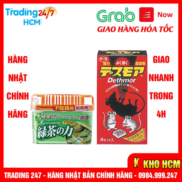 [Giao hàng HCM - 4h ] Combo Thuốc viên diệt chuột dethmor và Khử mùi tủ giày hương trà xanh