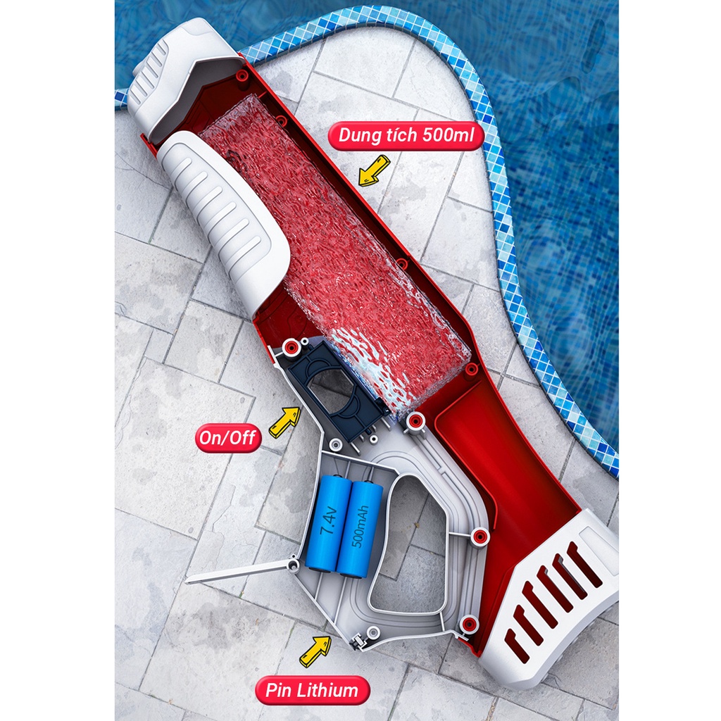 Súng bắn đạn nước, súng nước siêu cấp 4.0