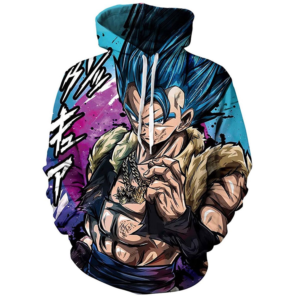Áo Hoodie Chống Gió In Họa Tiết Hoạt Hình Dragon Ball 3D Cỡ Lớn Thời Trang Cho Nam Và Nữ