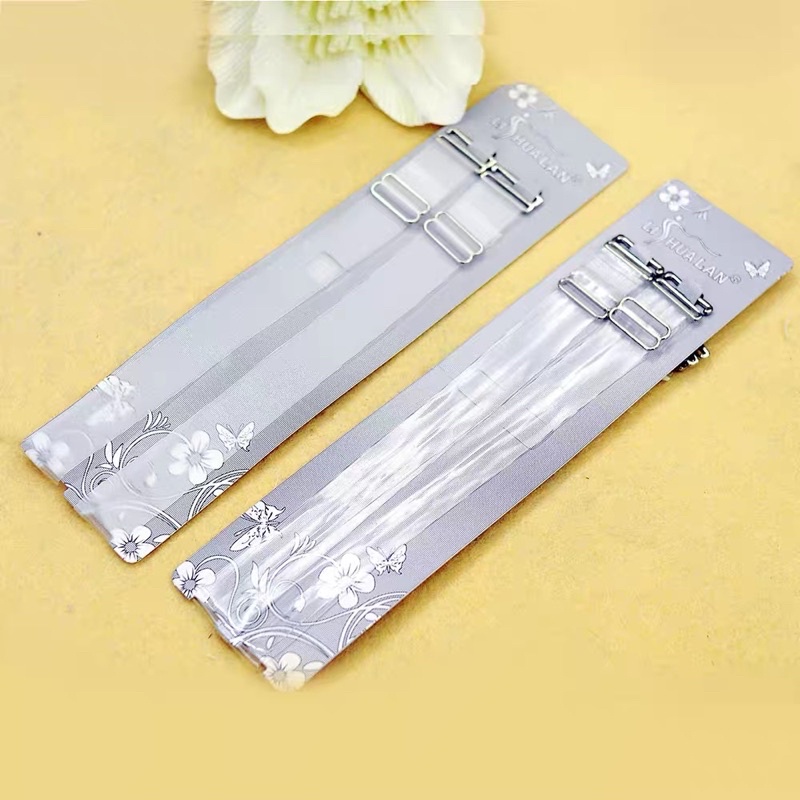 Cặp Dây Áo Ngực Trong Suốt móc inox Loại 1Cm Và 1,5Cm Siêu Dai Co Dãn Chống Trượt