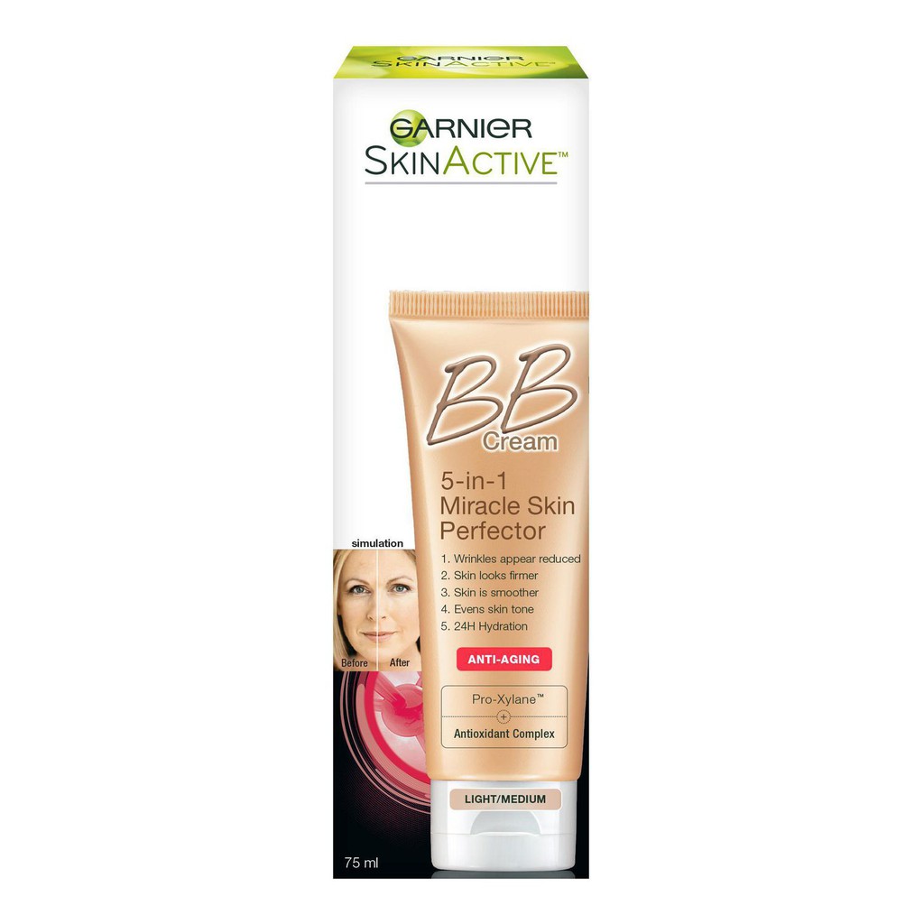 [HÀNG MỸ - 75ML] Kem nền Garnier Chống lão hóa BB Cream 5 in 1 Miracle Skin Perfector Anti-Aging