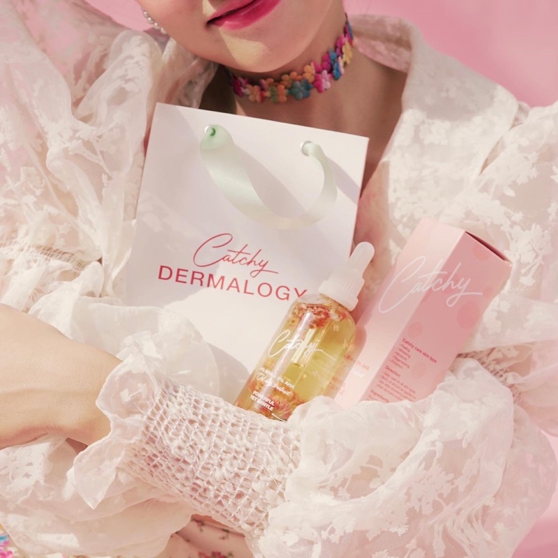 Lọ 10ml Dầu Dưỡng Cơ Thể Làm Sáng Da, Tẩy Tế Bào Chết Catchy Dermalogy 4%BHA +2%AHA Oil Body Treatment