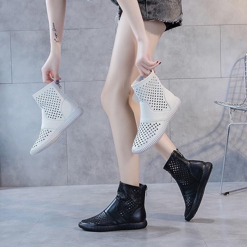 Giày Bốt Martin Anh Quốc Đế Bằng Thiết Kế Mới Mùa Hè 2021 Cho Nữ