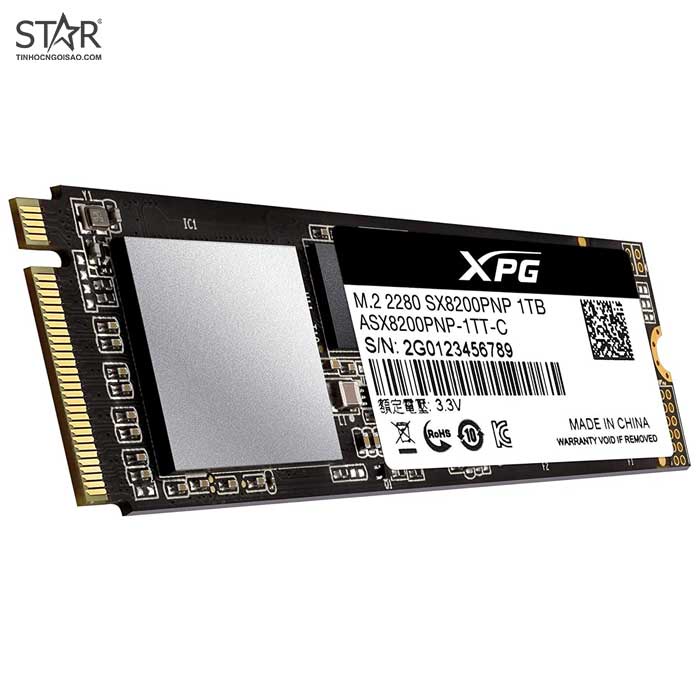 Ổ cứng SSD 1TB Adata SX8200 Pro M.2 NVMe PCIe Gen3x4 (ASX8200PNP1TTC)