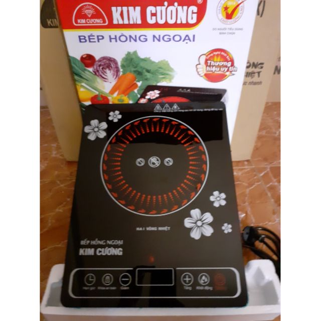 BẾP ĐIỆN HỒNG NGOẠI KIM CƯƠNG 2 VÒNG ĐIỆN GIẢM 40K