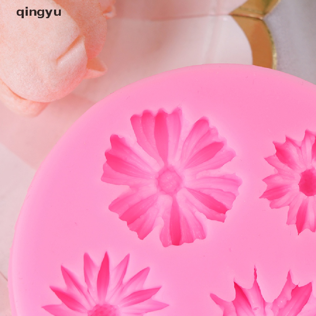 Khuôn Silicone Tạo Hình Cánh Hoa Hướng Dương 3D Trang Trí Bánh