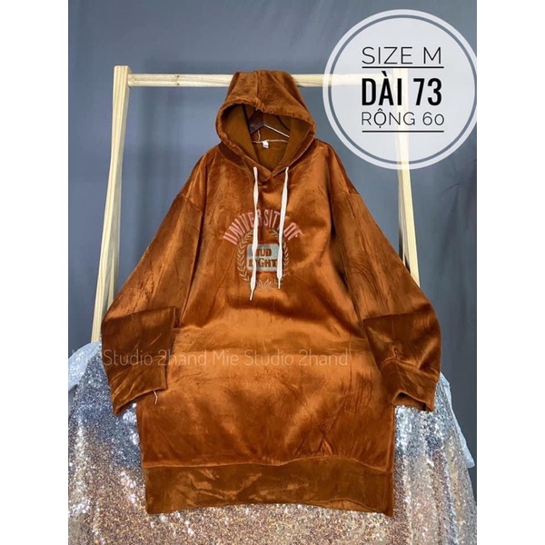 đầm nỉ hoodie nhung (ảnh tự chụp -sẵn hàng )