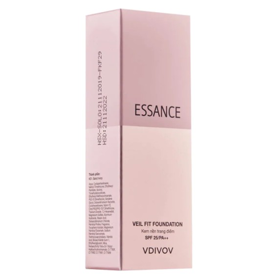 Kem Nền Essance Vdivov Veil Fit Foundation Tông Da Sáng 21 Siêu Bám Bền