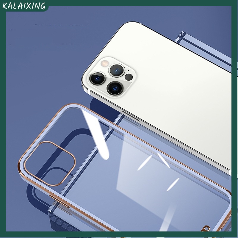 Ốp Điện Thoại Trong Suốt Mạ Điện Cho iPhone 13 Pro Max 13Mini Case 12 11 7plus 8 plus X Xr Xs Max