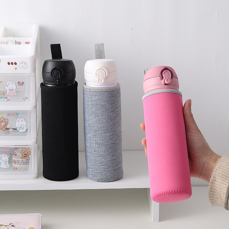Túi đựng bình giữ nhiệt 500ml chống va đập, vải dày cách nhiệt, quai xách chắc chắn