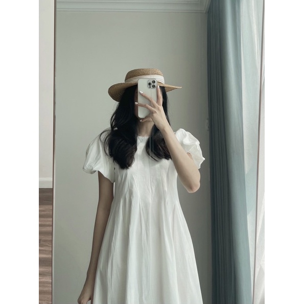KHALI DRESS - Váy suông dài xếp li eo REGEN