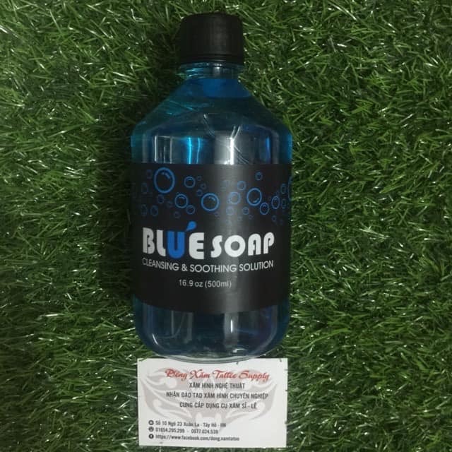 Cặp tạo bọt vệ sinh xăm hình bluesoap hàng có sẵn