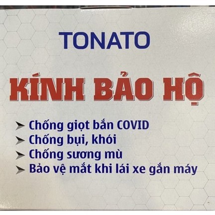 Mắt kính bảo hộ TONATO, chống giọt bắn, chống bụi che hết khuôn mặt, bảo vệ mắt toàn diện tròng trong suốt