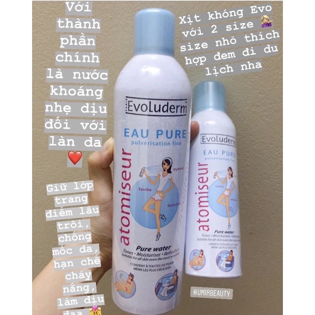 Xịt khoáng cấp nước làm dịu da Evoluderm Pháp | BigBuy360 - bigbuy360.vn