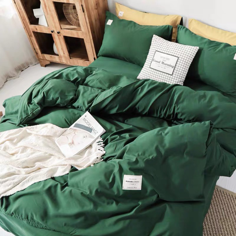 Bộ Chăn Ga Gối Cotton Tici Hàn Quốc Mẫu Đẹp HIN BEDDING, Chất Liệu Cotton Đũi Mềm Mịn Thoáng Mát Dùng Được Bốn Mùa