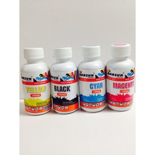 Bộ mực canon dye uv inksun 100ml _5 màu =2đen , 1đỏ, 1vàng, 1xanh