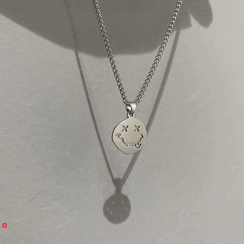 Dây Chuyền Thép Titan Hình Mặt Cười Phong nam và nữ