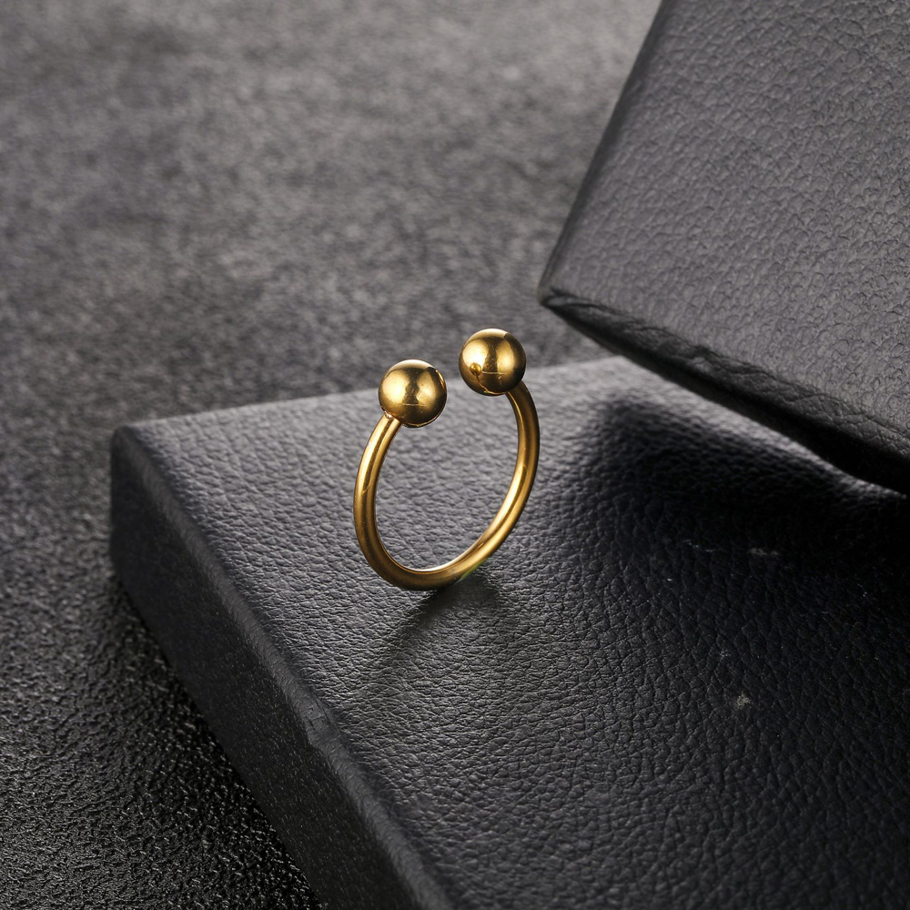 Nhẫn hở chất liệu thép không gỉ thời trang