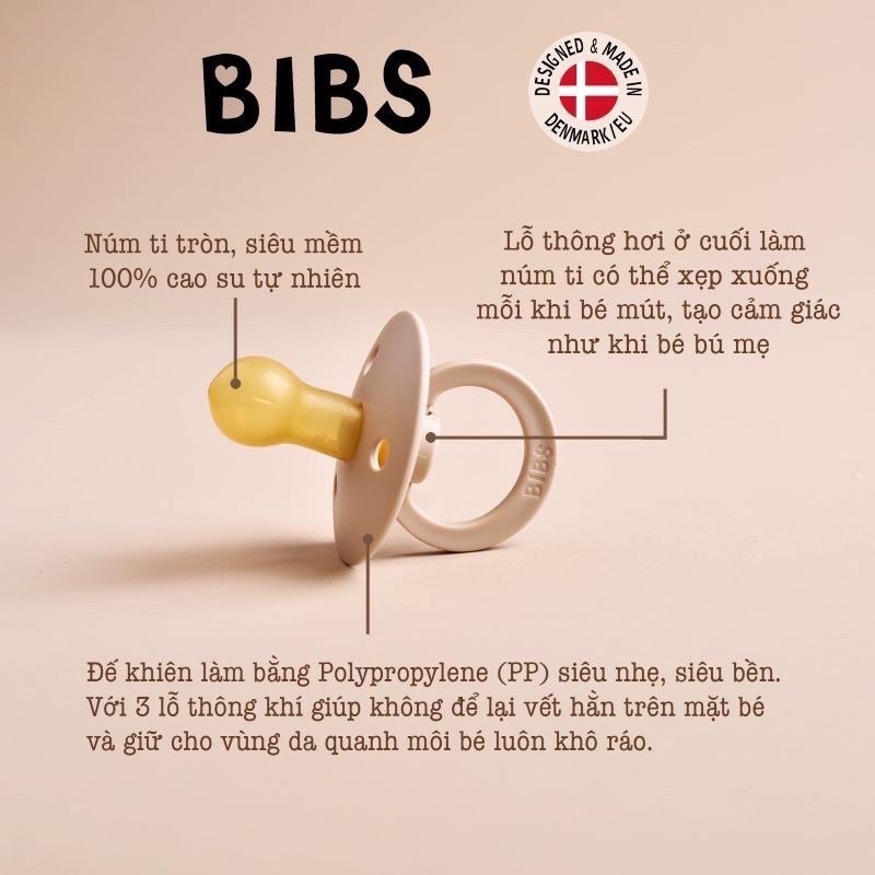 Ti Giả Bibs Color Tặng Kèm Hộp Đựng