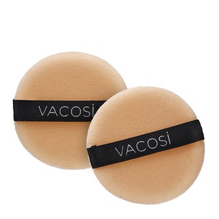 Bông Phấn Khô Tròn Vacosi Dùng Phủ Phấn - Bịch 2 Cái