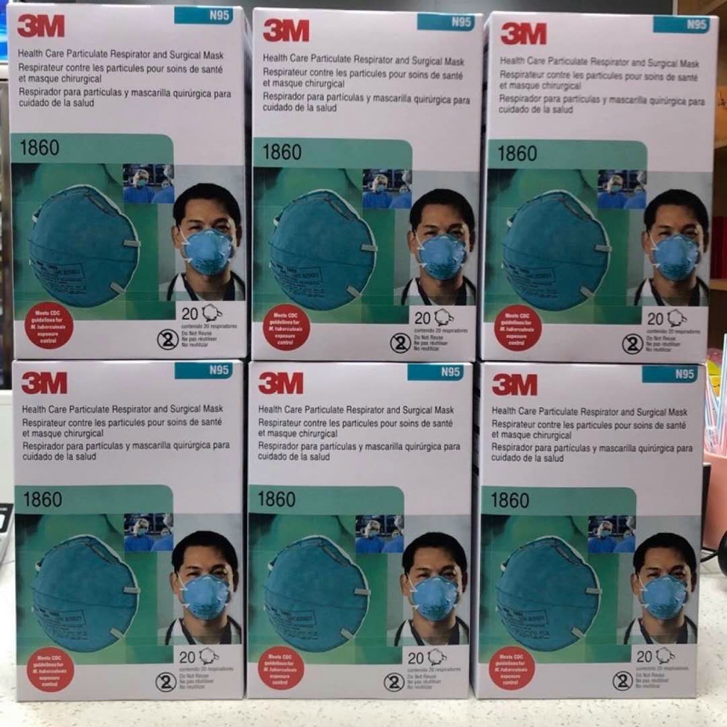 Khẩu trang y tế N95 3M 1860 tiêu chuẩn N95 cao cấp