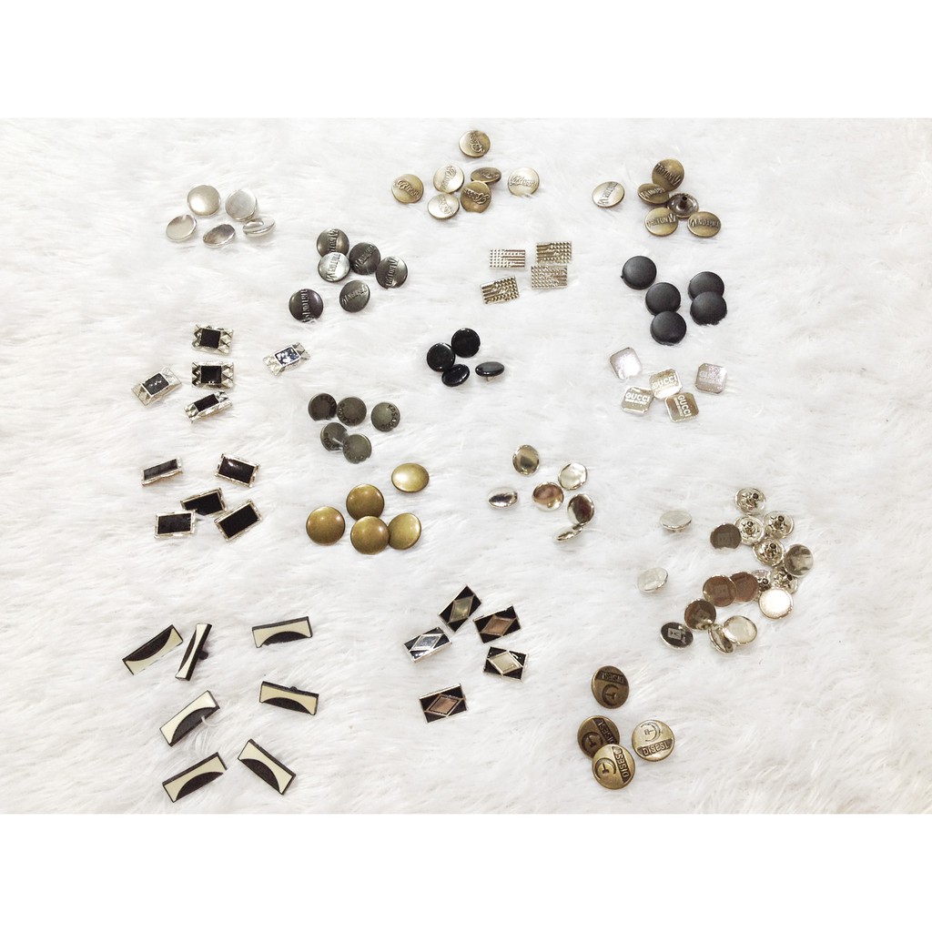 Nút bấm áo khoác cúc đóng ao dạ phao đính kết trang phục nhiều kiểu