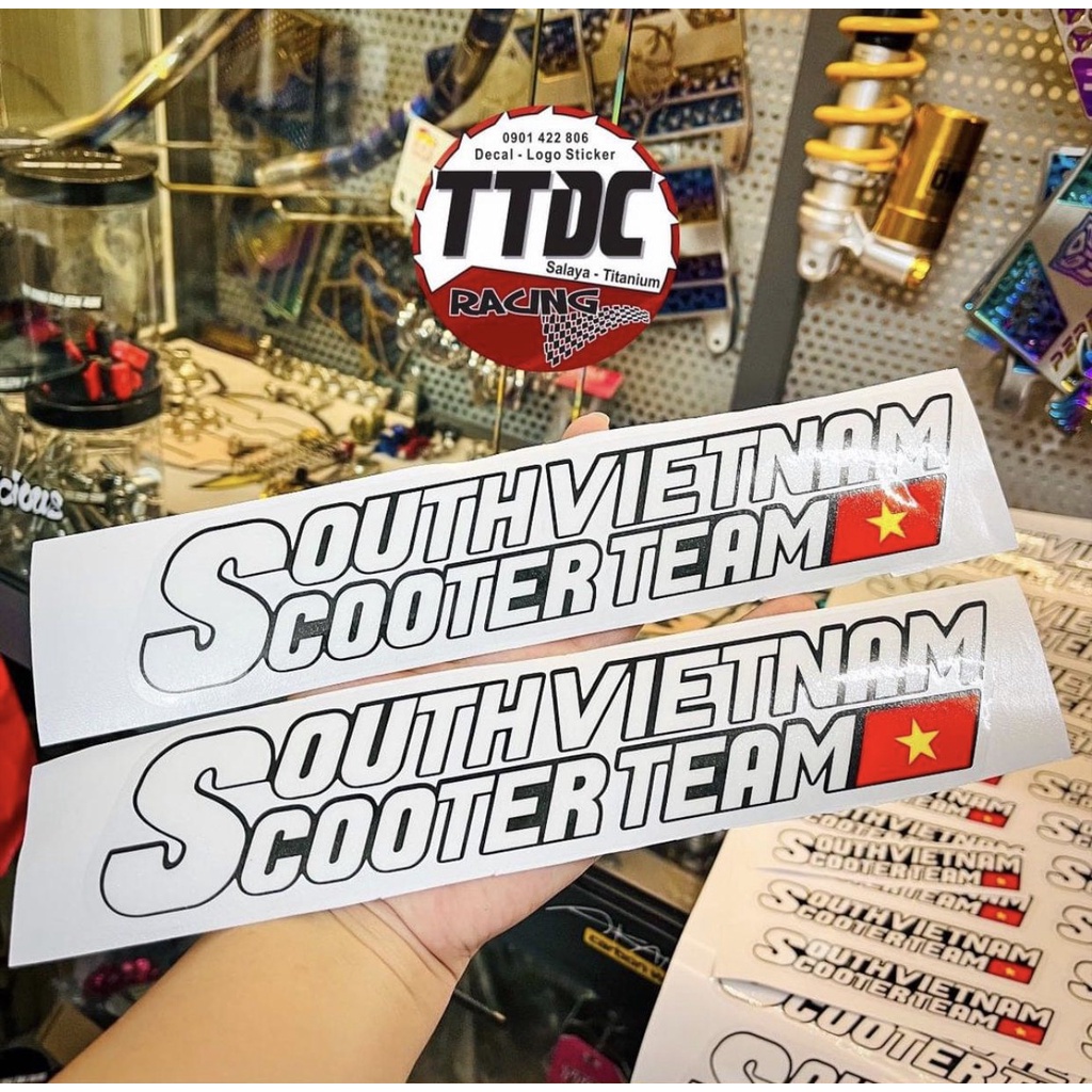 Tem Decal Logo Sticker SouthVietNam Phản Quang tem nổi trên mọi nền xe ✌