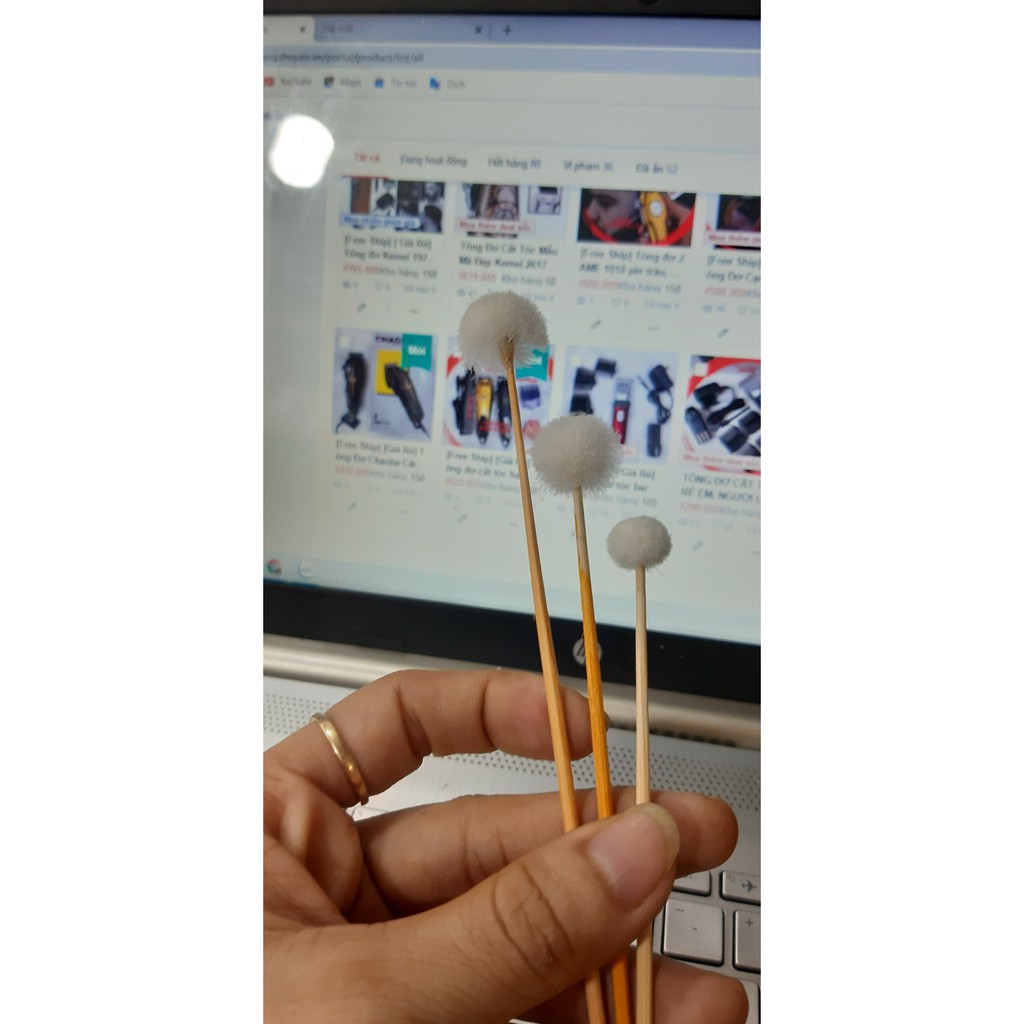 Bông rái tai lông vịt sạch loại 1 dùng cho em bé hay người lớn đều được, dùng gia đình, tái sử dụng