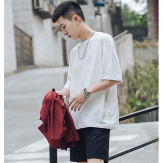 Áo thun tay lỡ unisex BT Store, áo phông trơn form rộng LSX47