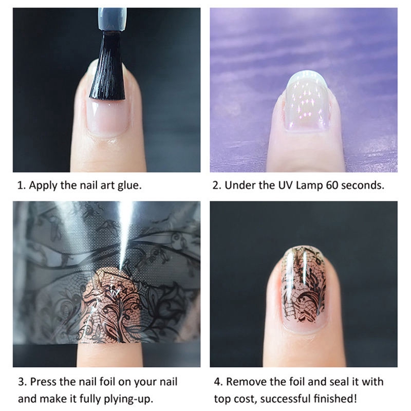 Cuộn nhãn dán móng nghệ thuật họa tiết ngọn lửa 4cm*100cm