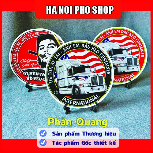 03 Tem Đi Yêu Nghề &amp; Đầu Kéo DONGENG KX TikTok Xe Tải, Logo Phản quang chống nước - HNP Studio Shop