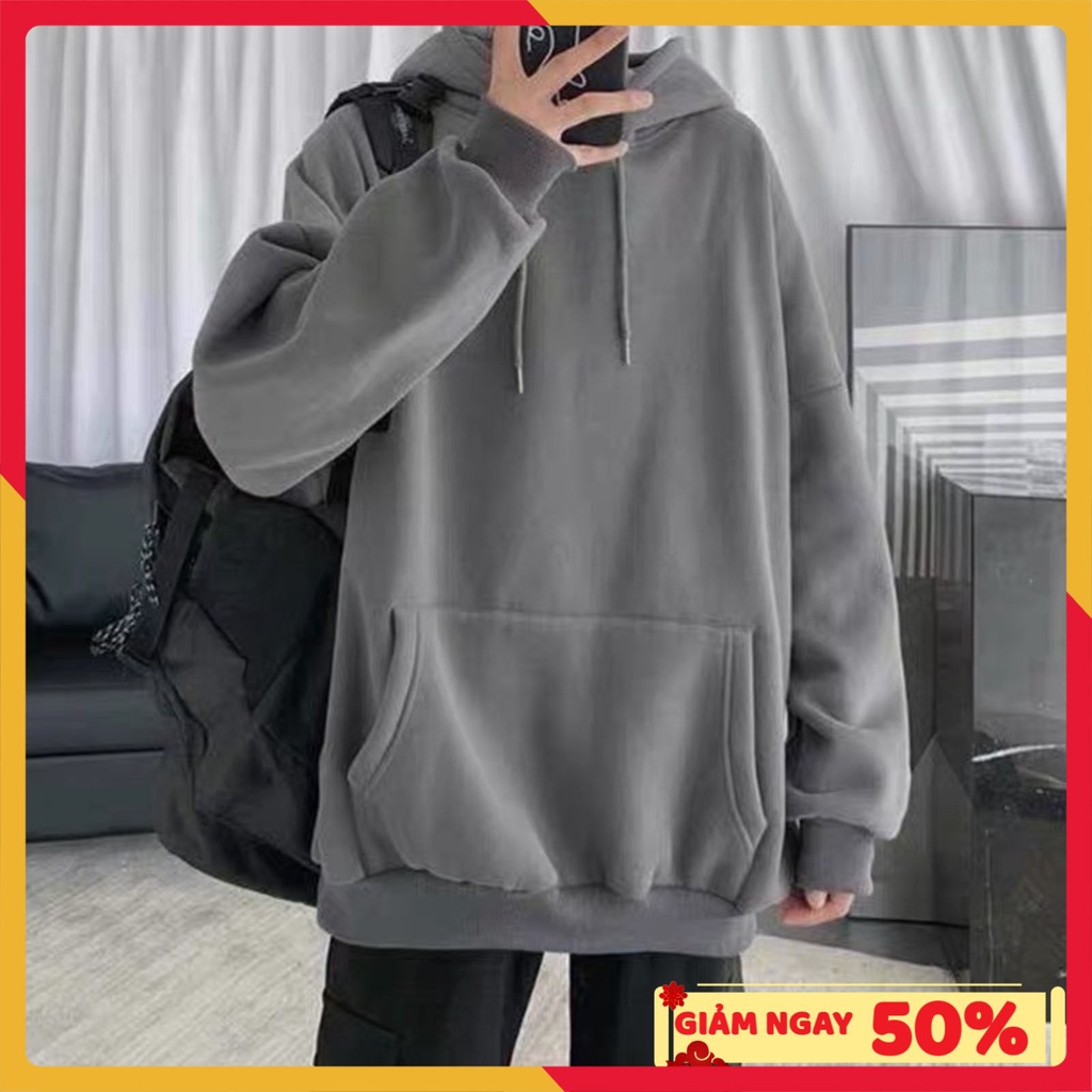 Áo hoodie nam nữ form rộng unisex màu Be chất nỉ cotton siêu đẹp có mũ thời trang ulzzang hàn quốc | WebRaoVat - webraovat.net.vn