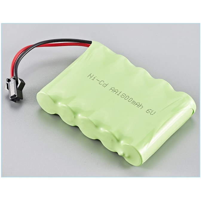 Pin sạc AA6V 1800mAh Ni-Cd cho xe đồ chơi ô tô mô hình điều khiển, Cáp sạc chuẩn SM
