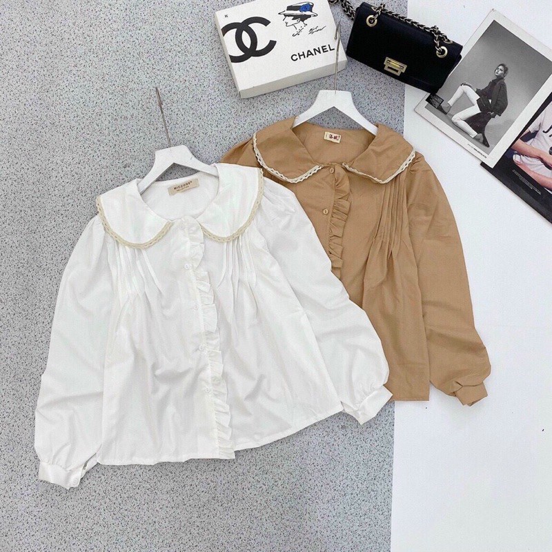 áo sơ mi cổ thuyền 425k