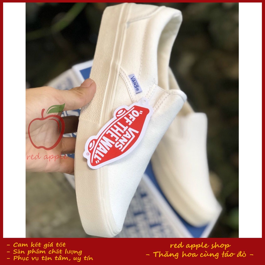 Giày ᴠᴀɴs sʟɪᴘ-ᴏɴ Trắng - red apple shop