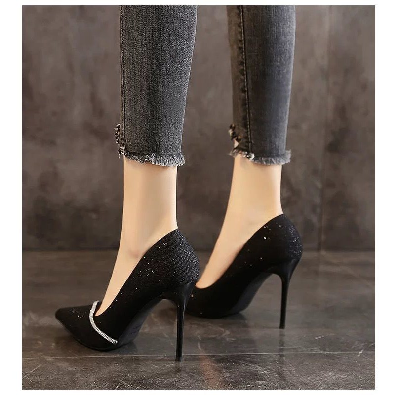 Rhinestone high heels women s shoes stilettos new sexy fashion Korean style bridesmaid pointed toe single