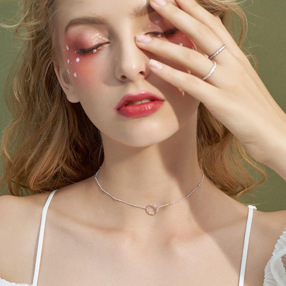 Vòng cổ Mặt Tròn Đơn Giản Thời Trang Cho Nữ