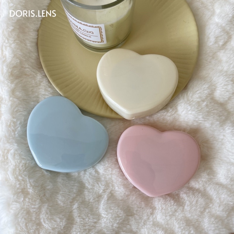 Khay Gương Đựng Lens Và Bộ Dụng Cụ Đeo Kính Áp Tròng DORIS.LENS - Trái Tim