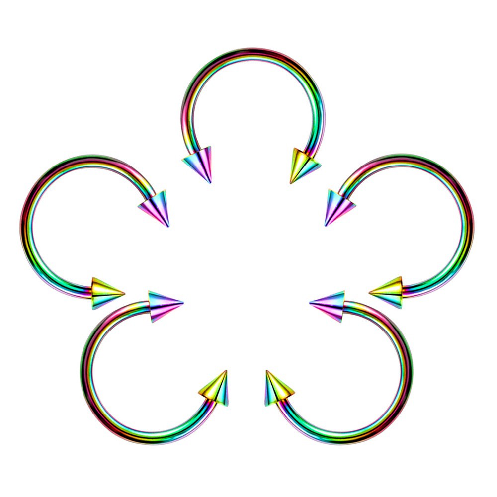 Set 2 Khuyên Mũi Hình Chữ C Nhiều Màu Thời Trang Cho Nam Và Nữ