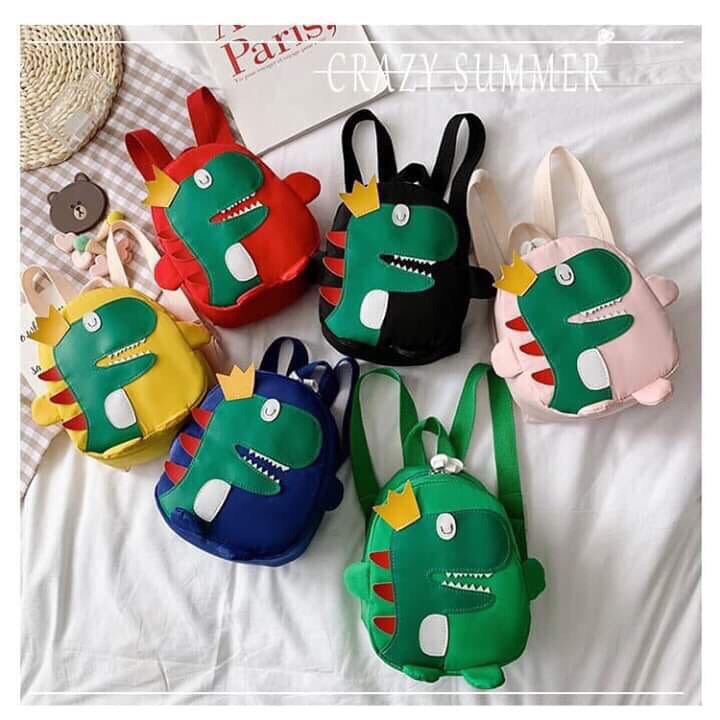 Balo siêu nhẹ cho bé học mầm non khủng long ngộ nghĩnh vải dù chống thấm nước, balo cho bé đi chơi