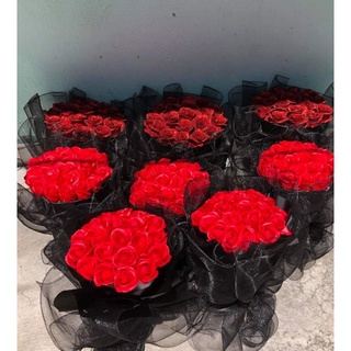 bó hoa hồng sáp đỏ 30 bông