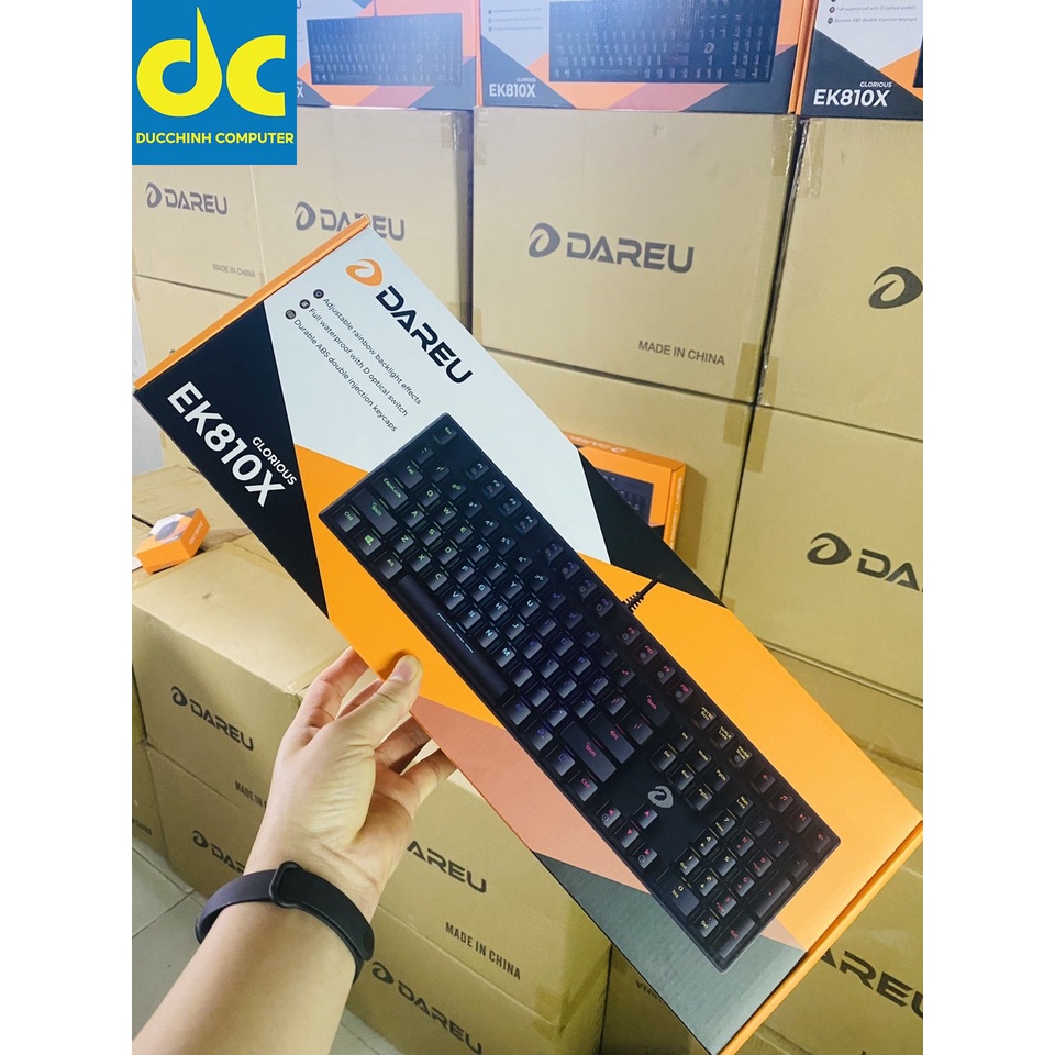 Bàn phím quang cơ Gaming DAREU EK810X (WATERPROOF, Optical switch, MULTI LED)