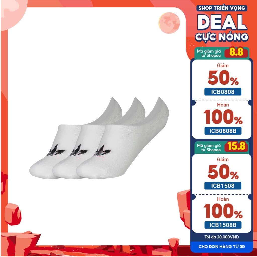 TẤT VỚ CHÍNH HÃNG ADIDAS LOW CUT SOCK 3P 'WHITE'